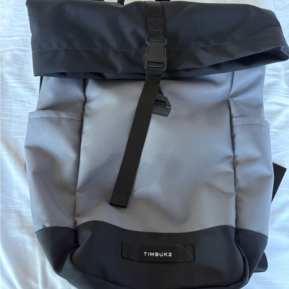 Timbuk2 Black and Gray Roll-Top Backpack